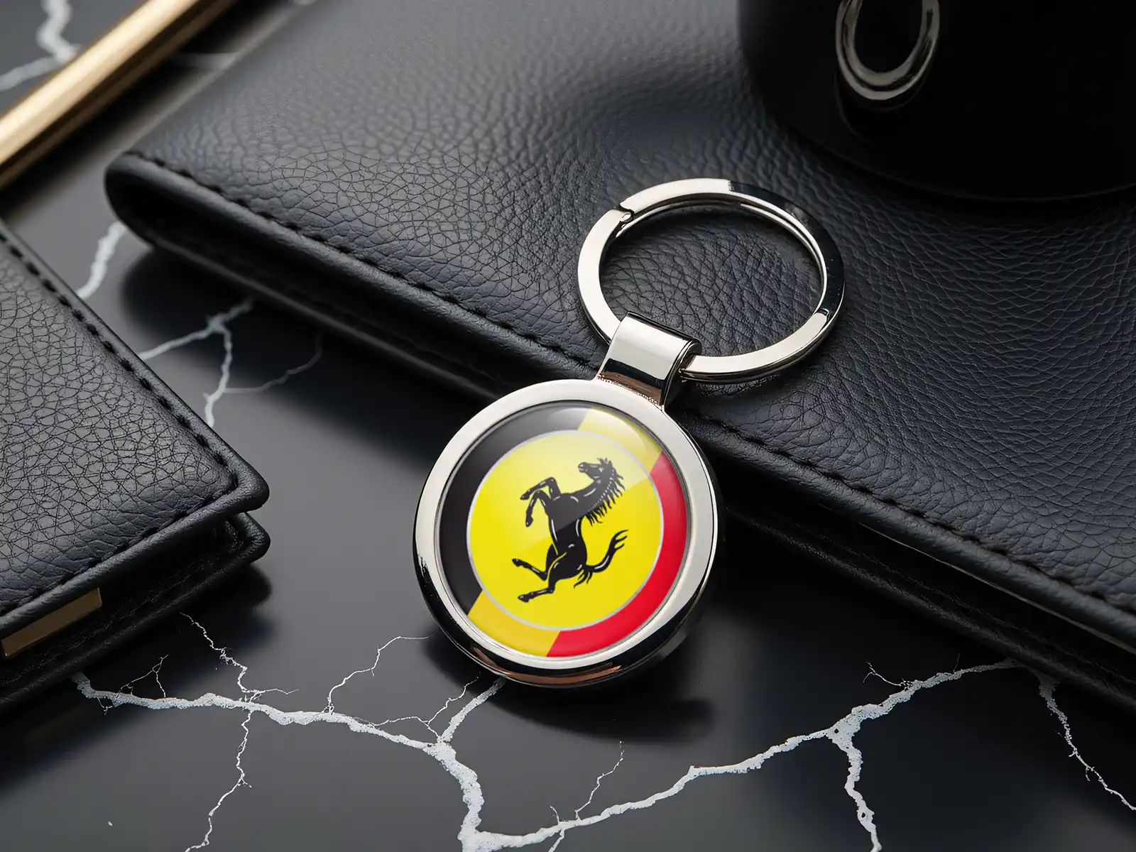 Ferrari Porte-clés Gravés Logo Premium Unique Max